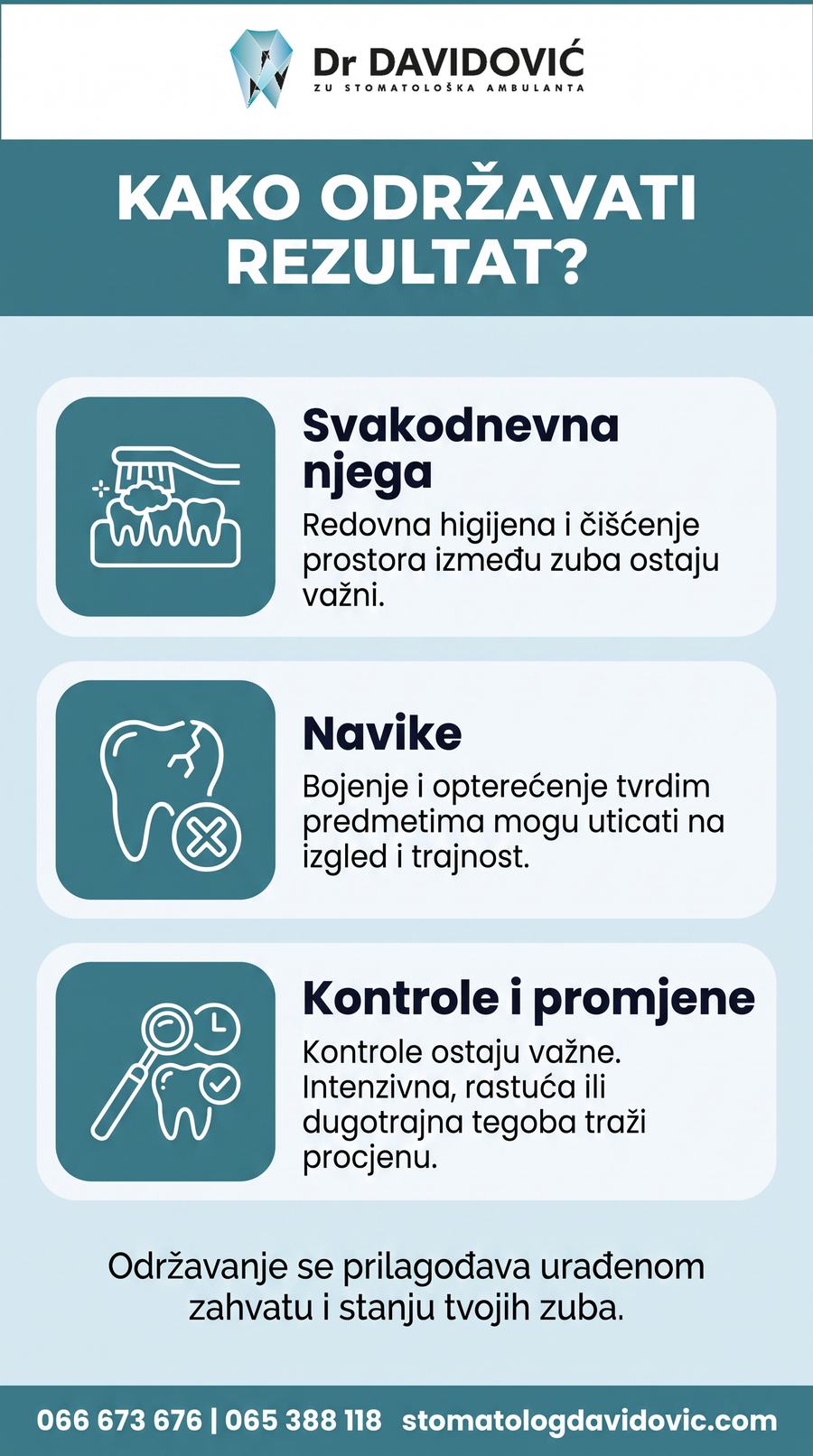 Njega, navike i kontrole za održavanje rezultata estetskog zahvata